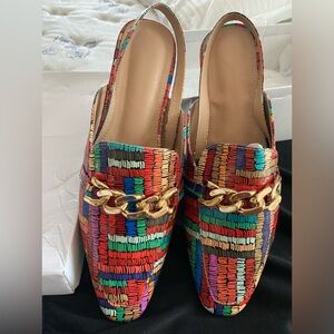 Beautiful multicolor slingback shoes